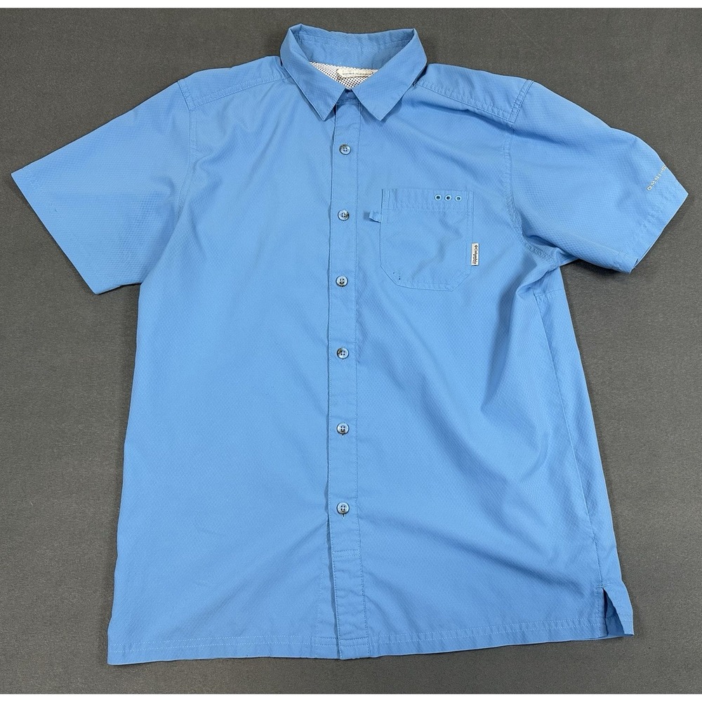 Columbia PFG Shirt Omni Shade Mens Size Medium Short Sleeve Vented Button Up